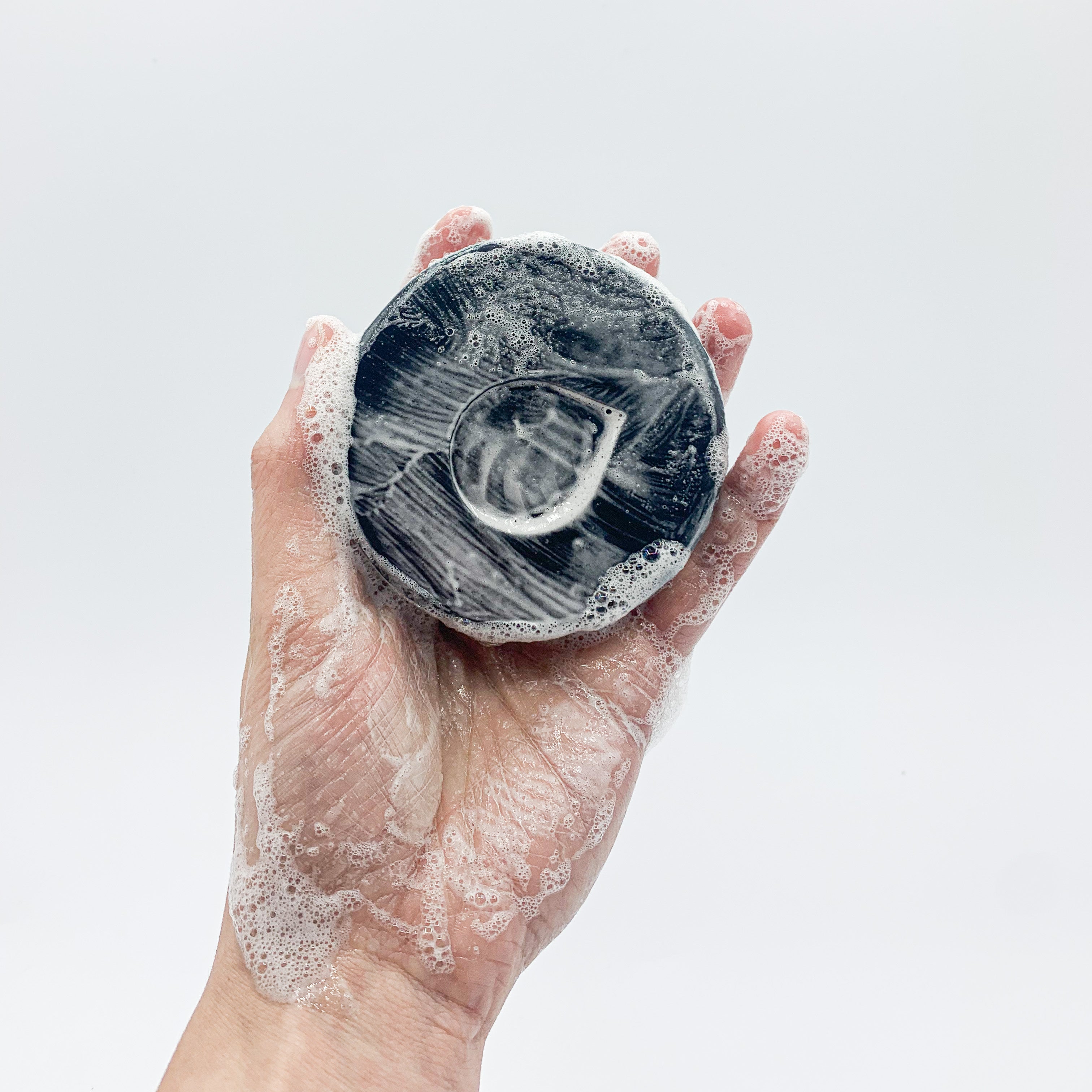 Sudsy charcoal soap